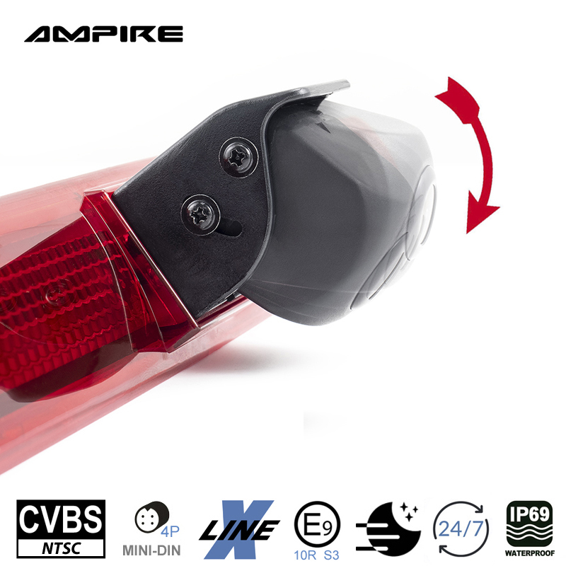 AMPIRE Kamera (CVBS), für VW T5 mit Heckklappe (kein Hochdach)