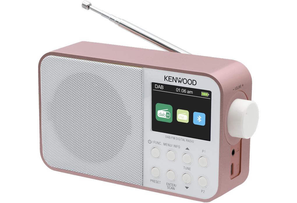 KENWOOD CR-M30DAB-R Digitalradio FM, DAB, DAB+, Rosegold-Weiss