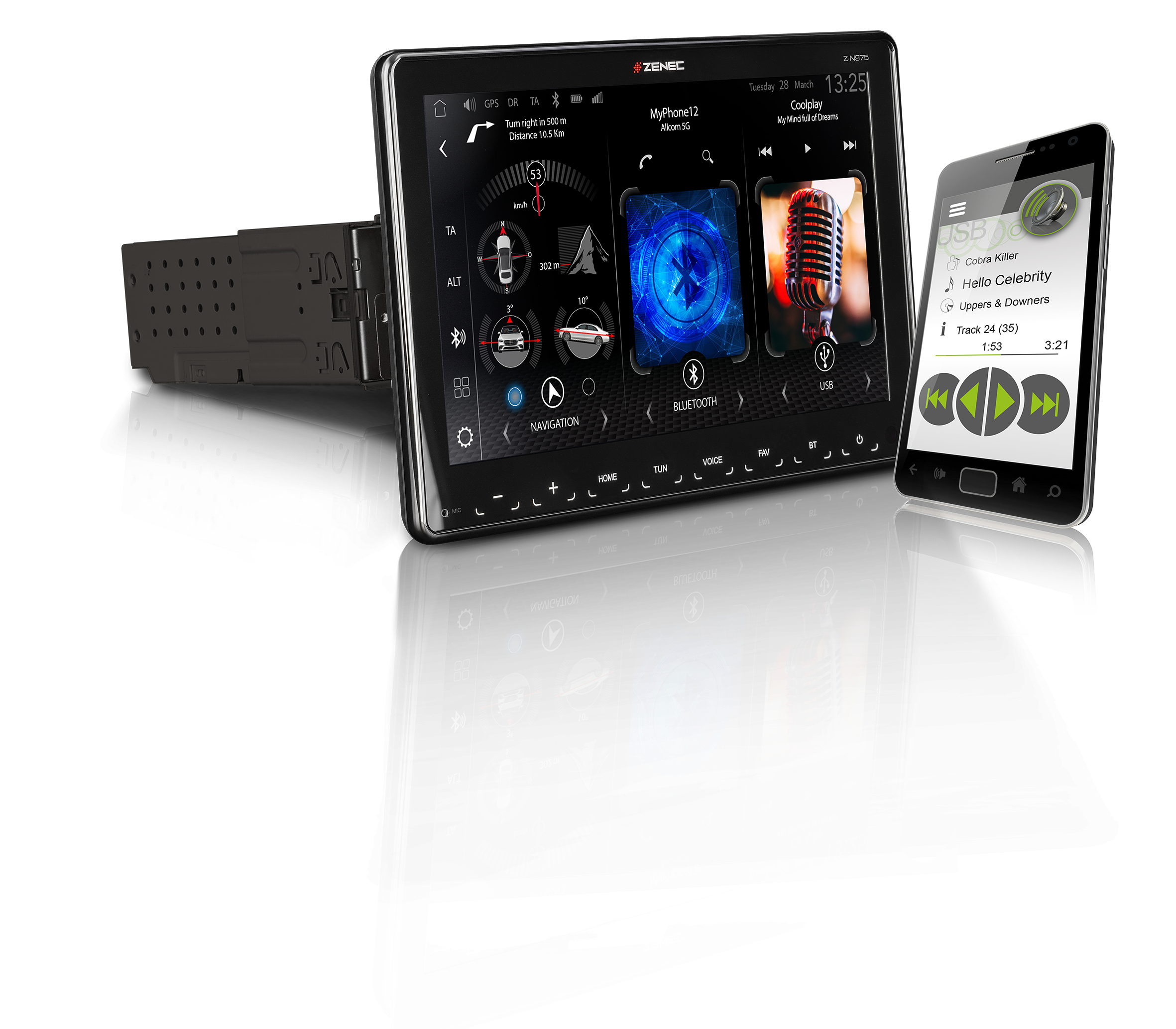 ZENEC Z-N975 9 1-DIN Infotainer mit Wireless Android Auto / Apple CarPlay