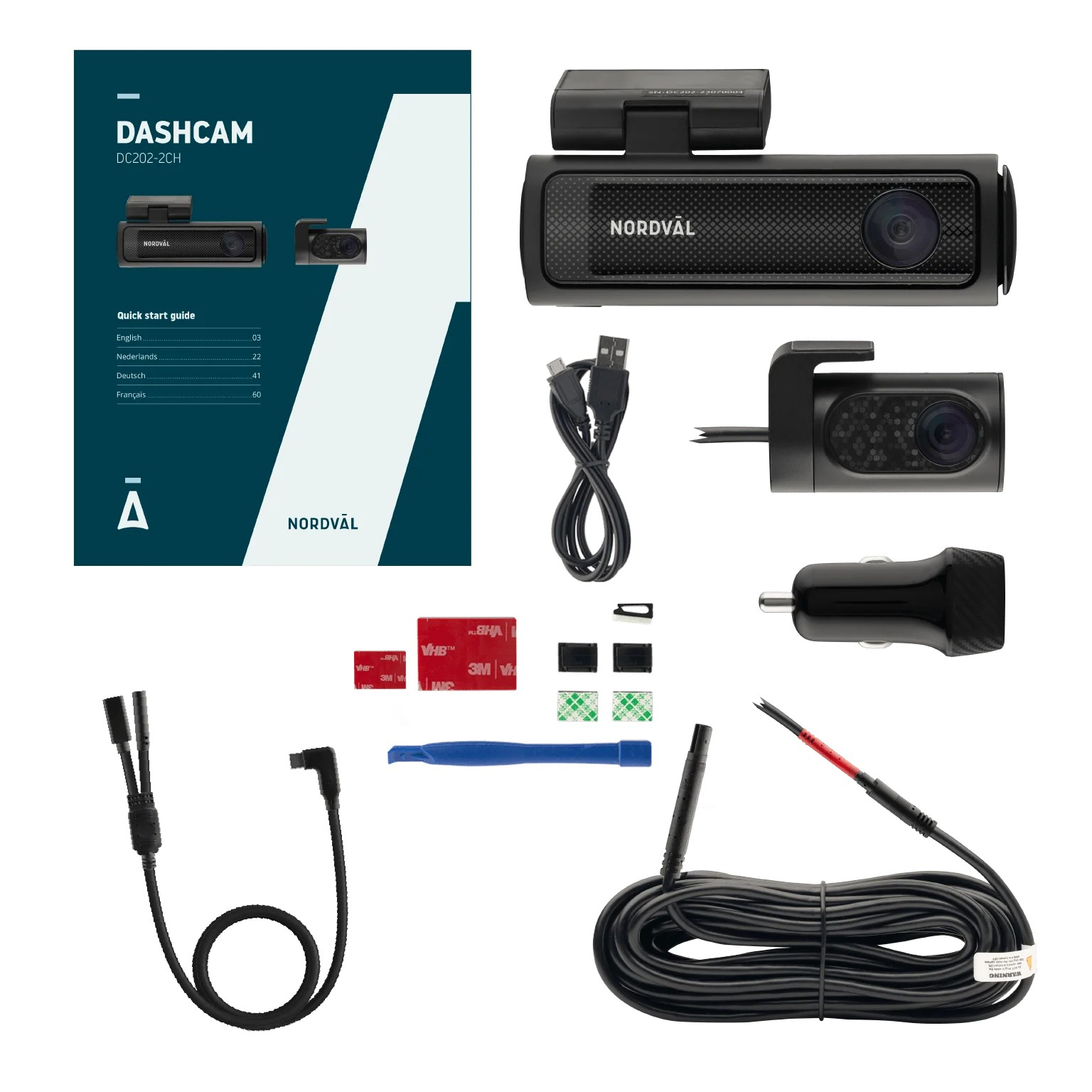 Nordväl DC202-2CH 128GB Dashcam 4K UHD