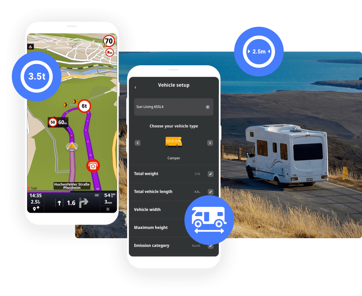 Kenwood DMX-8021DABS mit CarPlay, Android Auto, Sygic Campervan Navigations-APP