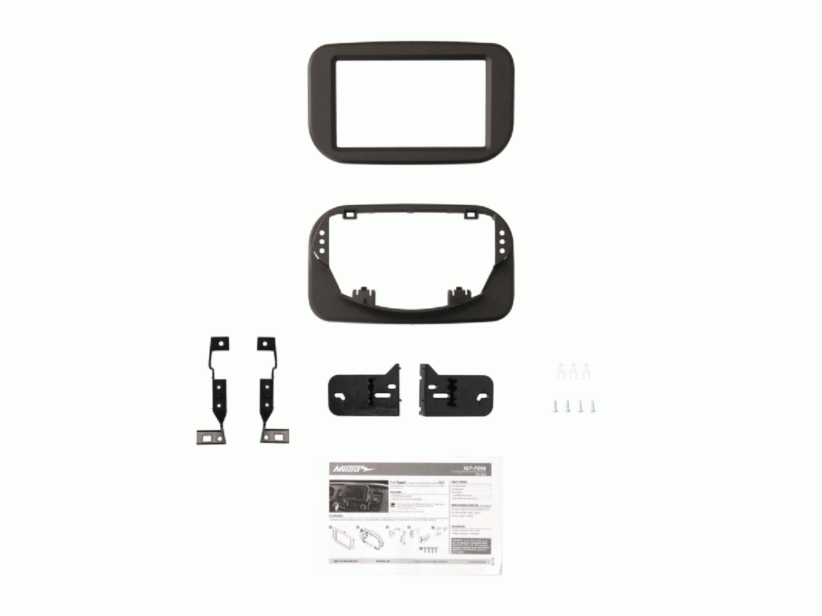 2-DIN Radioblende Ford Transit(FD) 06/2019-2024 schwarz matt