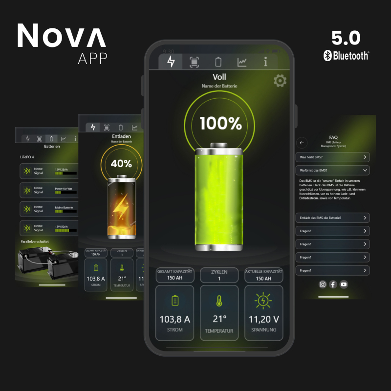 NOVA Core 100Ah Batterie LiFePO4 (mit Heizmatte)