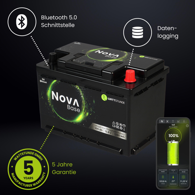 NOVA Base 100Ah Batterie LiFePO4 (Ohne Heizmatte)