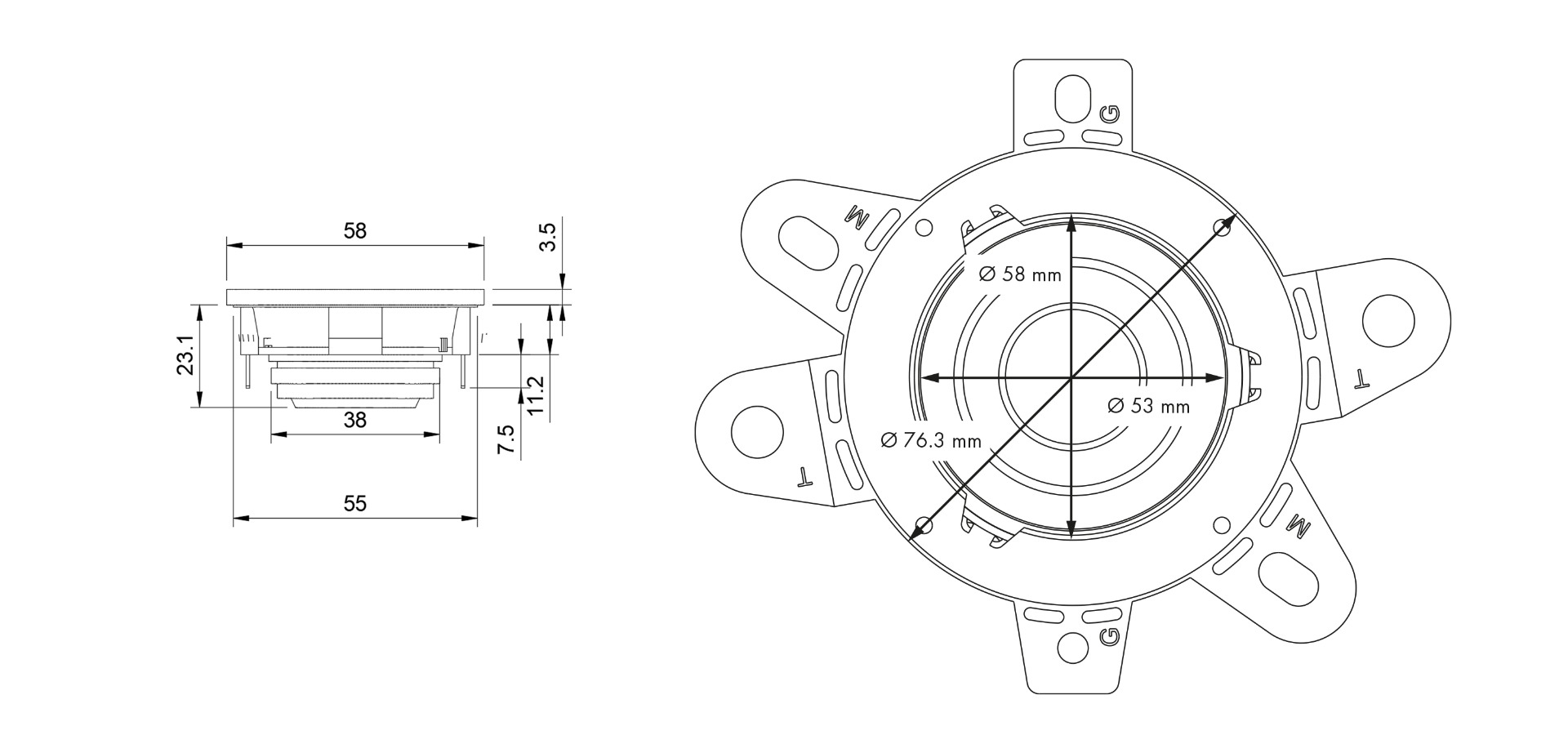 ETON PRW 50 mm Mitteltöner