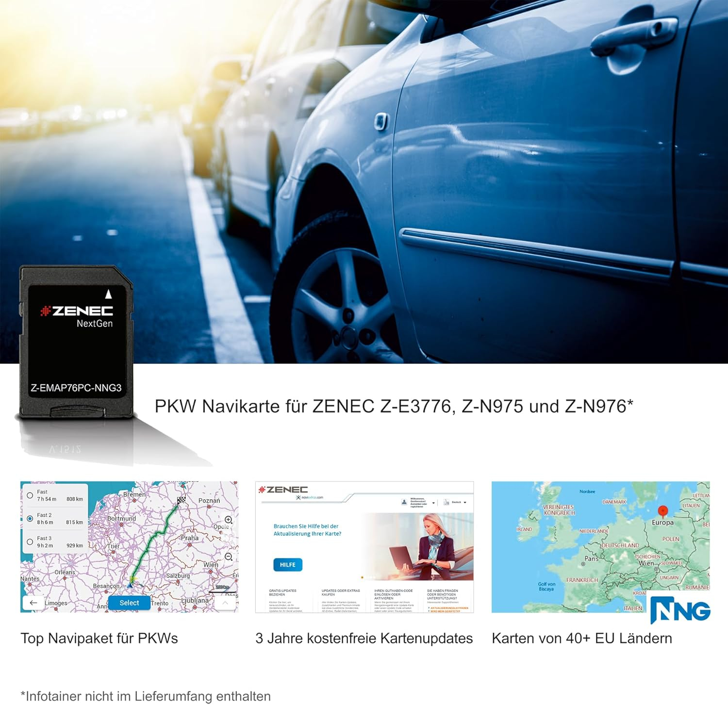 Z-x76 Prime 64 GB SD-Karte EU-Karte für PKW