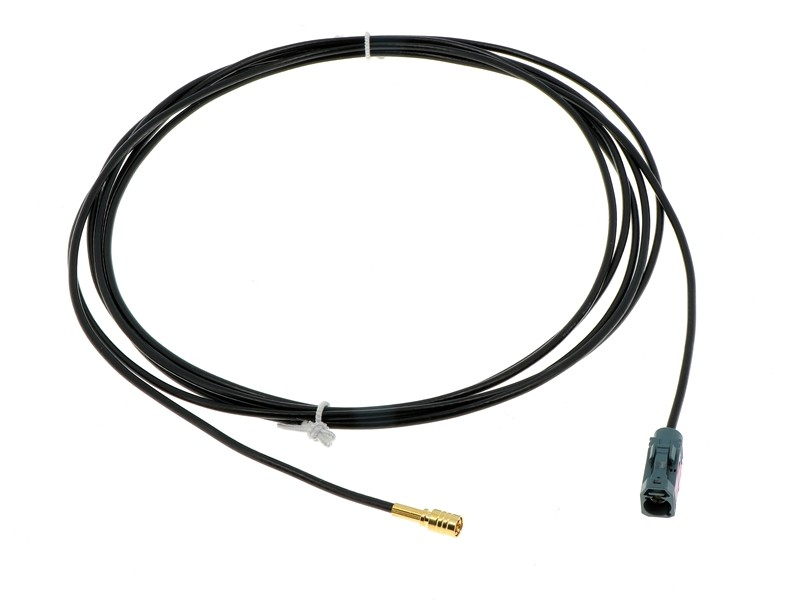 Antennenkabel Verlängerung FAKRA (F) Code Z Wasserblau auf SMB (F) 350cm