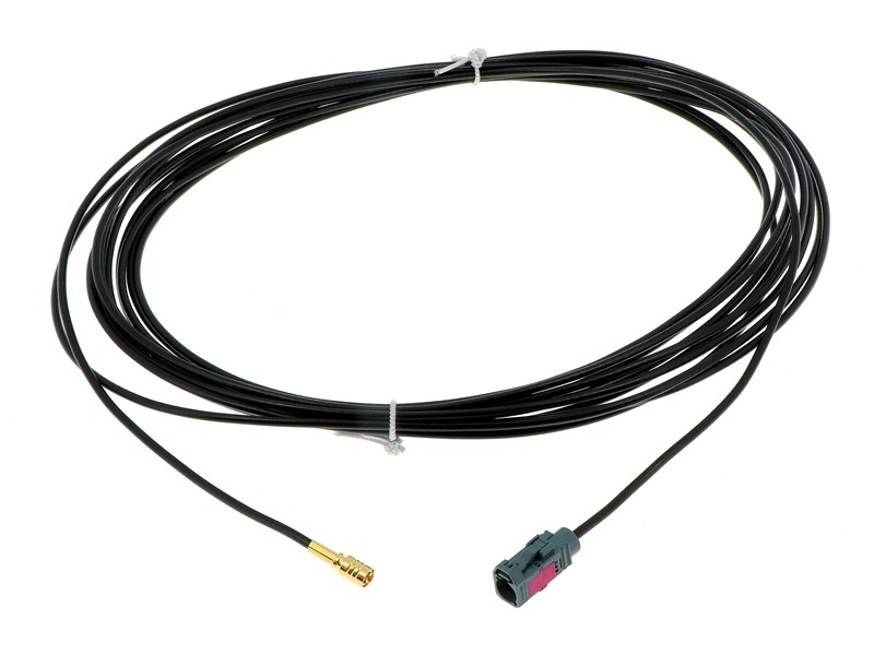 Antennenkabel Verlängerung FAKRA (F) Code Z Wasserblau auf SMB (F) 700cm