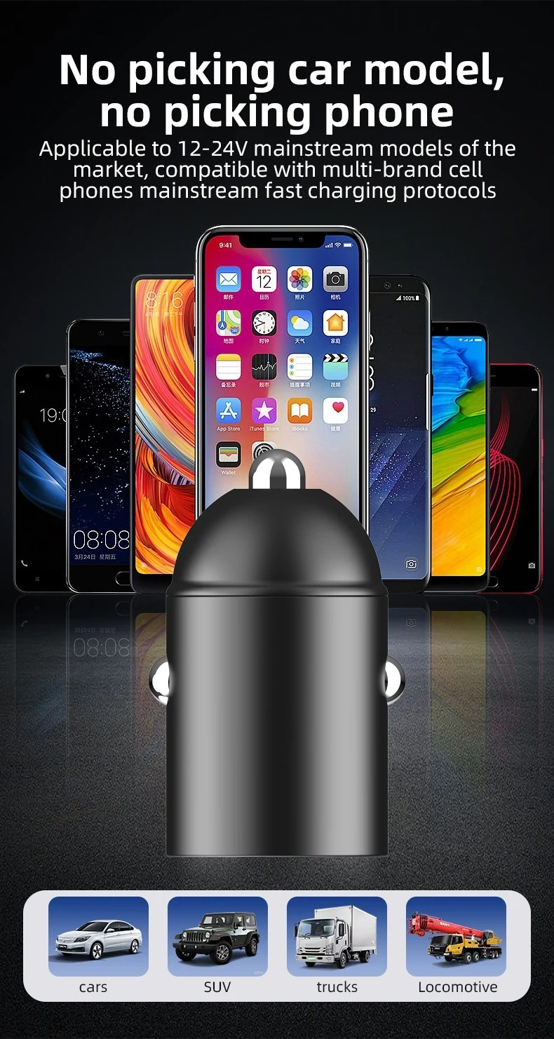 2 - USB-Autoladegerät 5V/3A Schnellladung