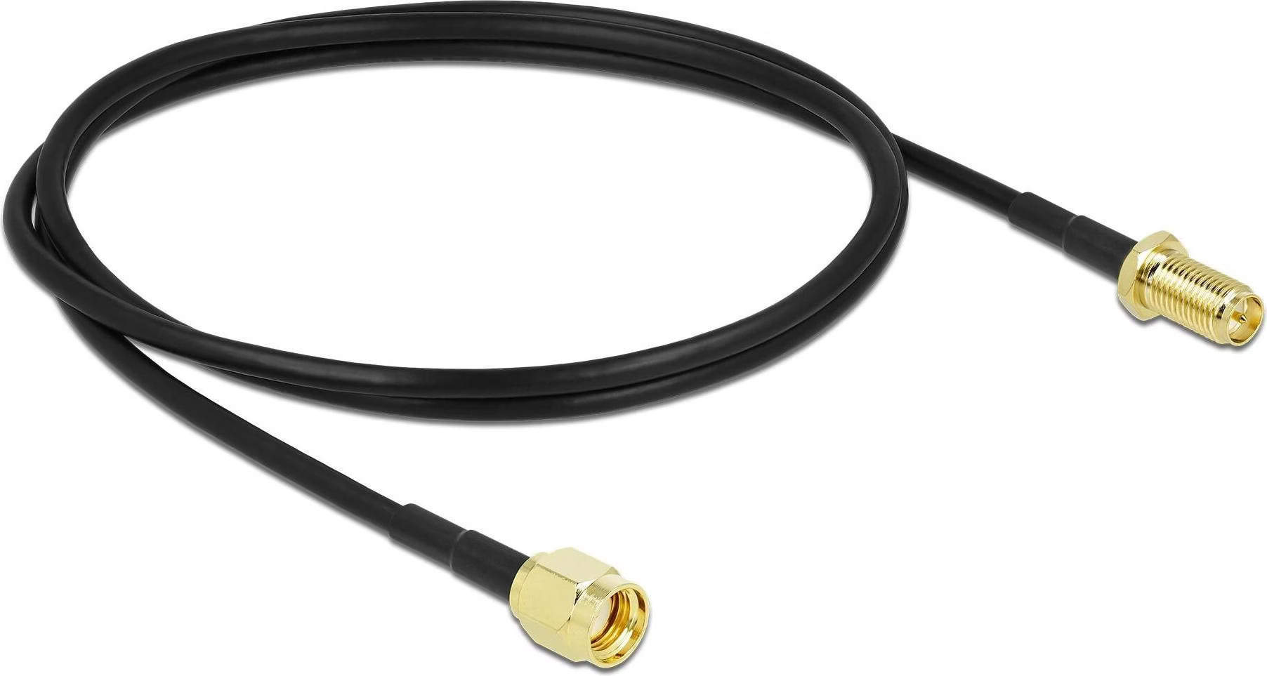 Delock Antennenkabel RP-SMA Stecker zu RP-SMA Buchse LMR/CFD100 1
