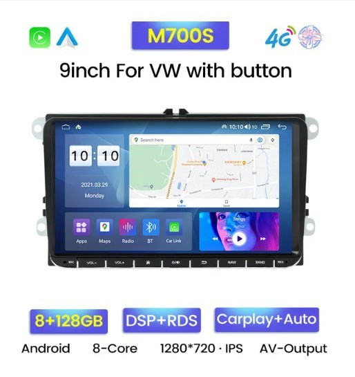 Mekede DZ9 M700S 8GB 128GB 9 Zoll Multimedia