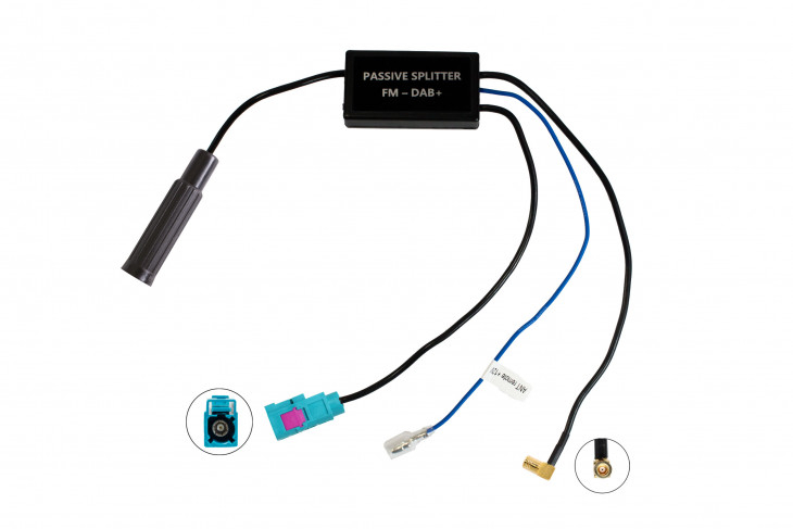 Passiver Antennensplitter FM / DAB+ mit Phantomseinspeisung