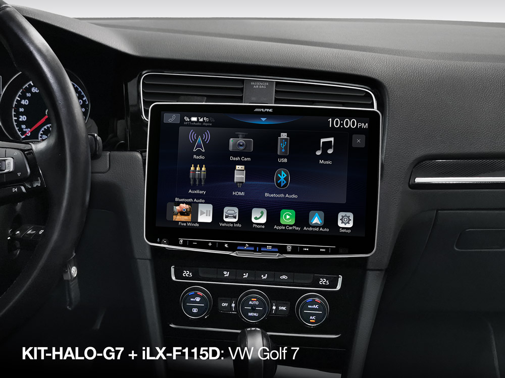 Alpine Halo9 / Halo11 Einbauset mit CAN-Bus-Interface zur Unterstützung der Lenk