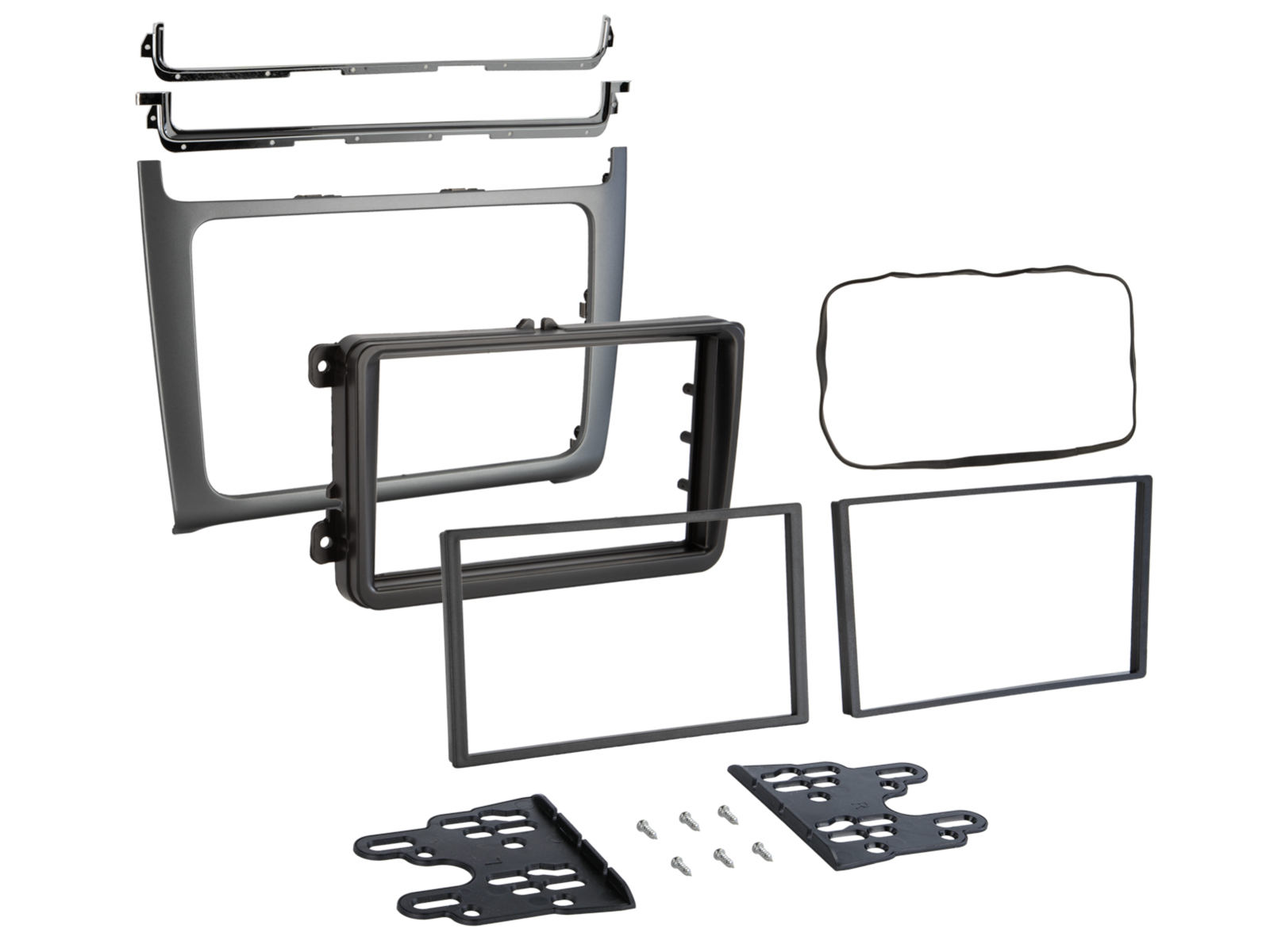 2-DIN Radioblende VW Polo 04/2014-07/2017 silber