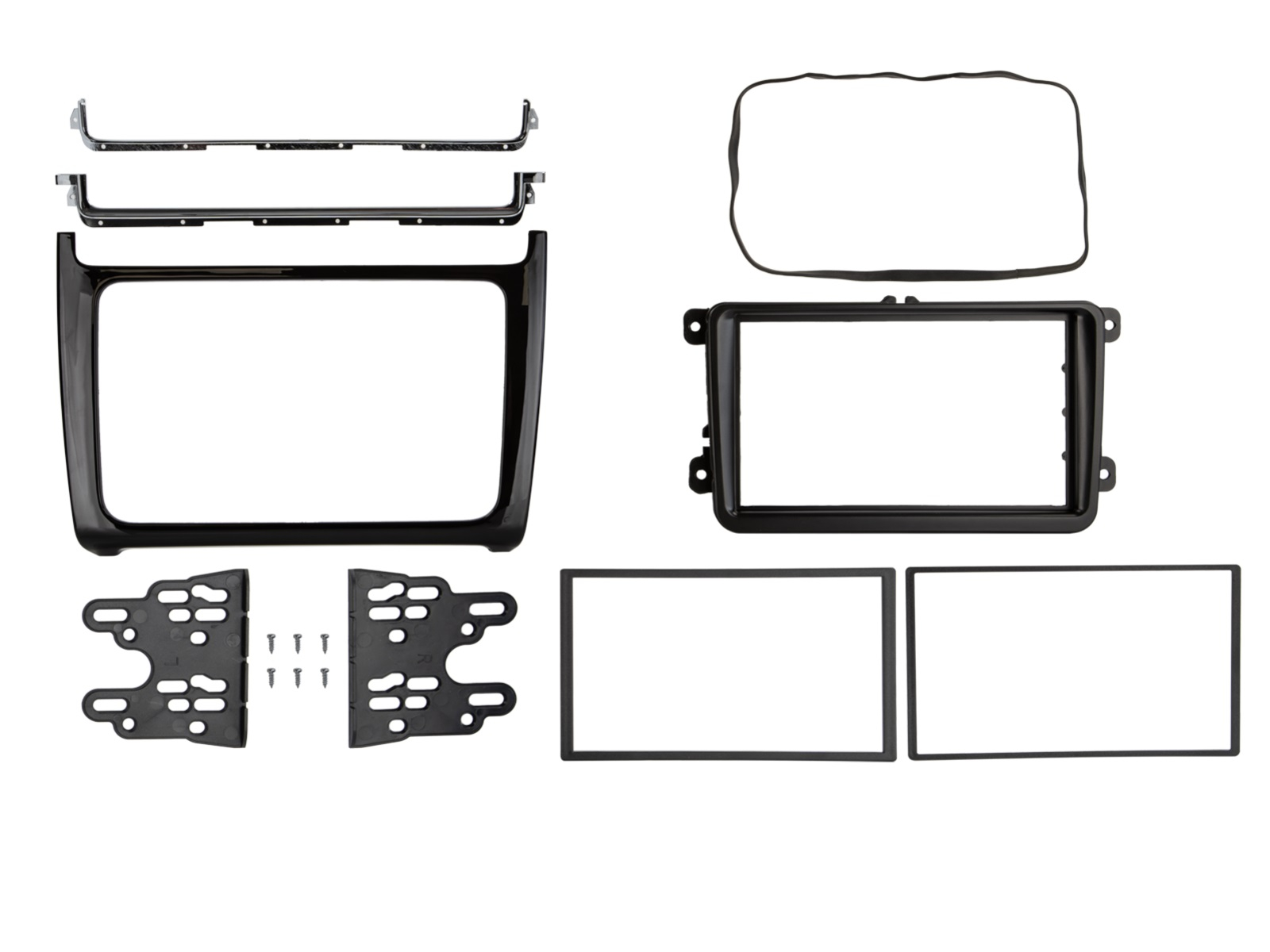 2-DIN Radioblende VW Polo 04/2014-07/2017 Klavierlack
