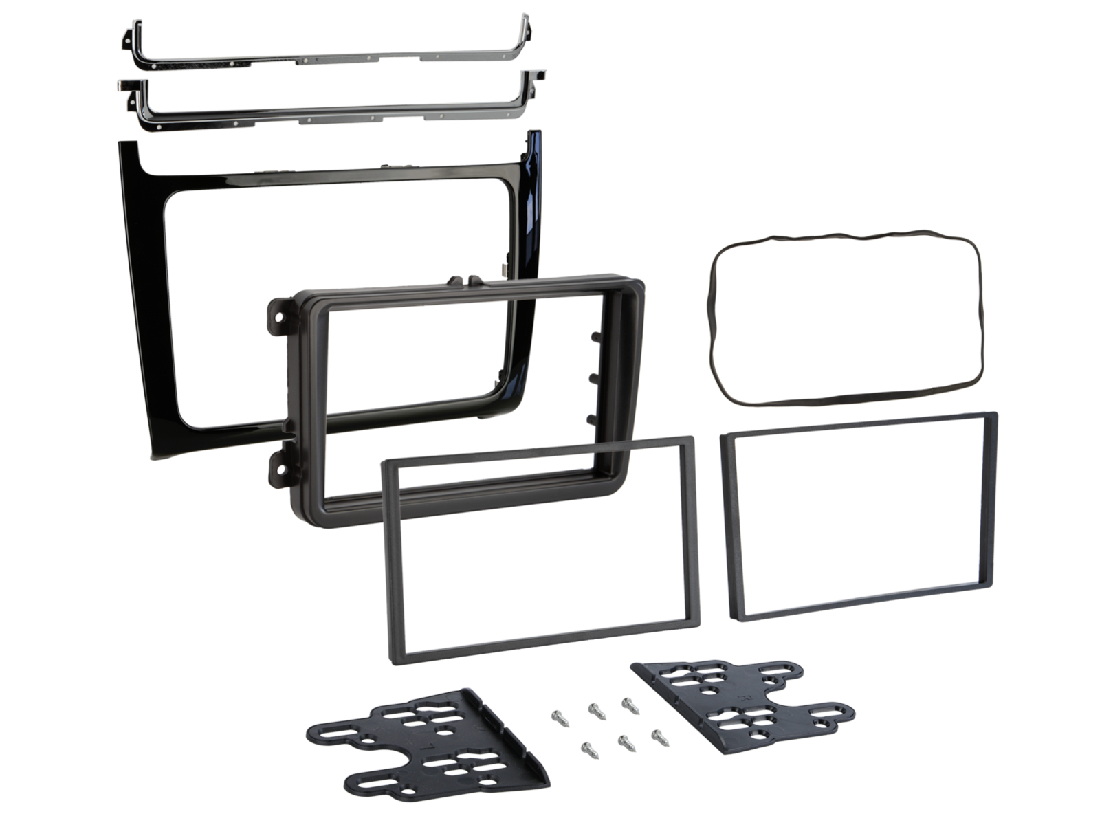 2-DIN Radioblende VW Polo 04/2014-07/2017 Klavierlack