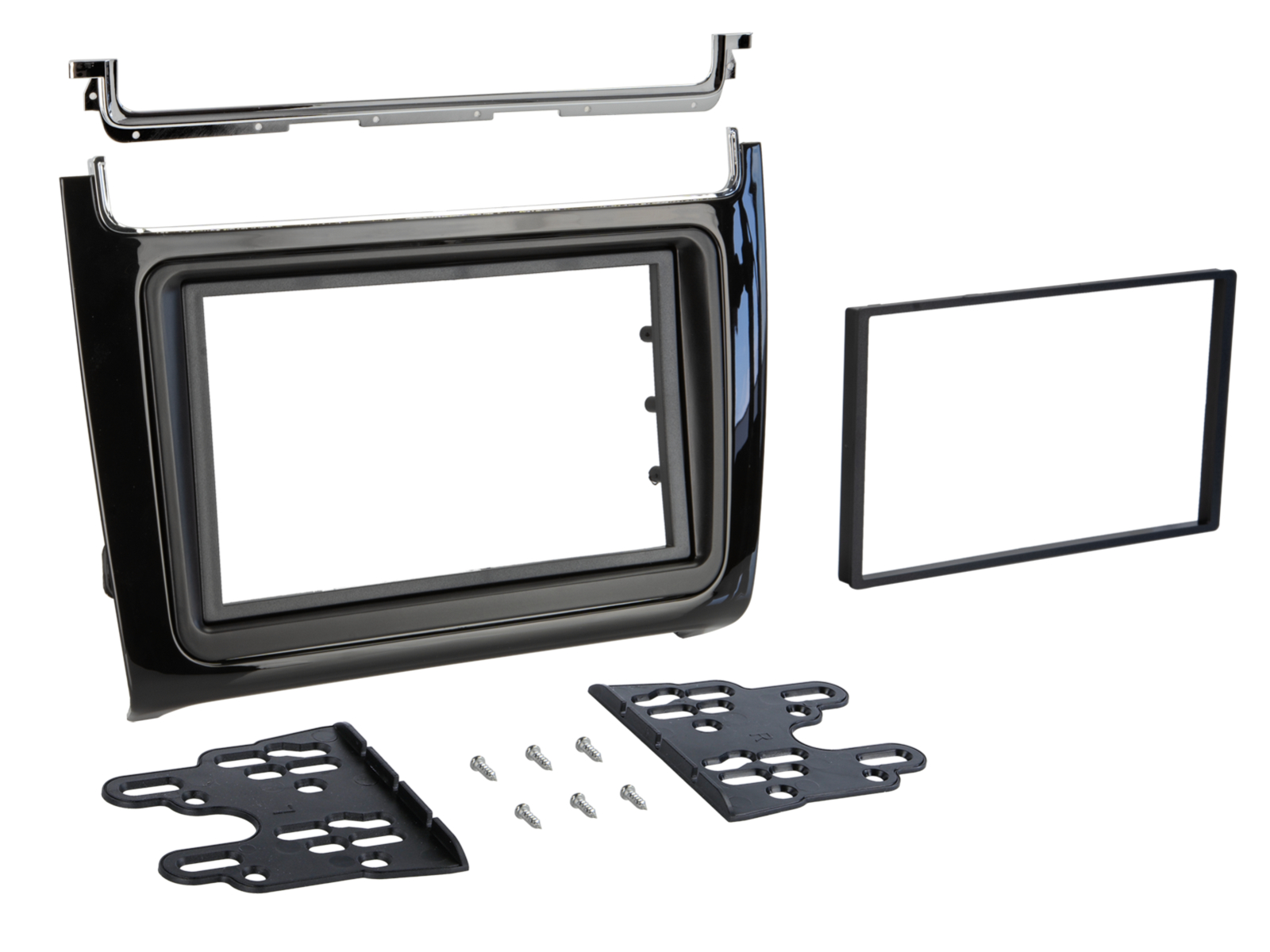 2-DIN Radioblende VW Polo 04/2014-07/2017 Klavierlack