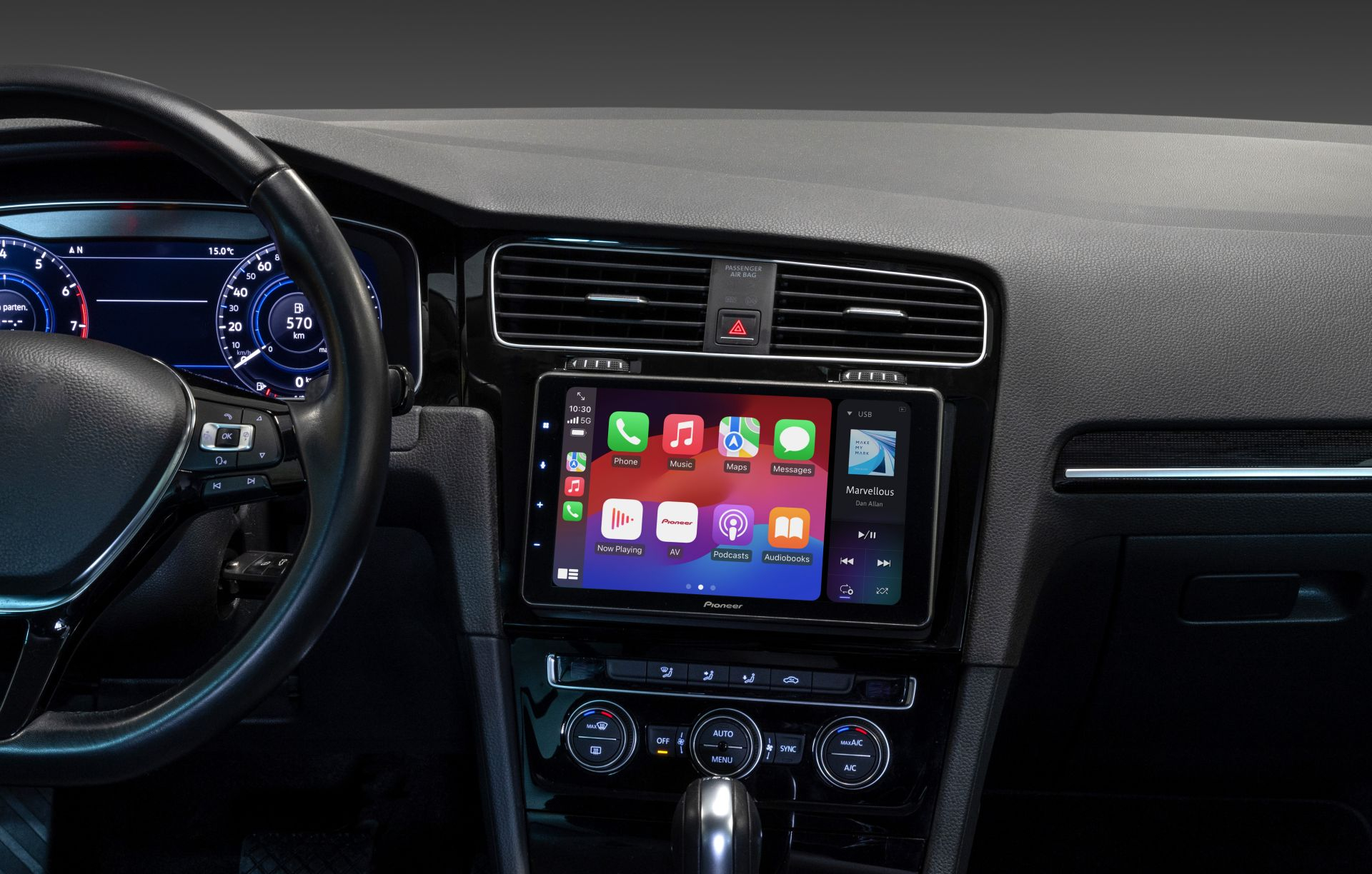 Pioneer SPH-EVO950DAB-VAG Mediacenter mit kapazitivem 22,8 cm (9 Zoll) Display