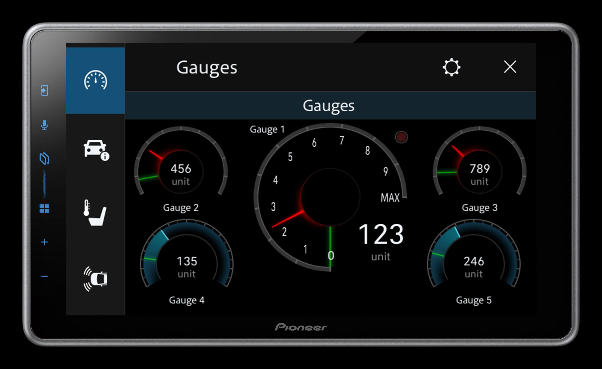 Pioneer SPH-EVO950DAB-VAG Mediacenter mit kapazitivem 22,8 cm (9 Zoll) Display