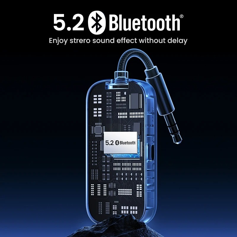 UGREEN Bluetooth 5.2 Sender Klinke Bluetooth Adapter für Zwei Airpods 2 in 1