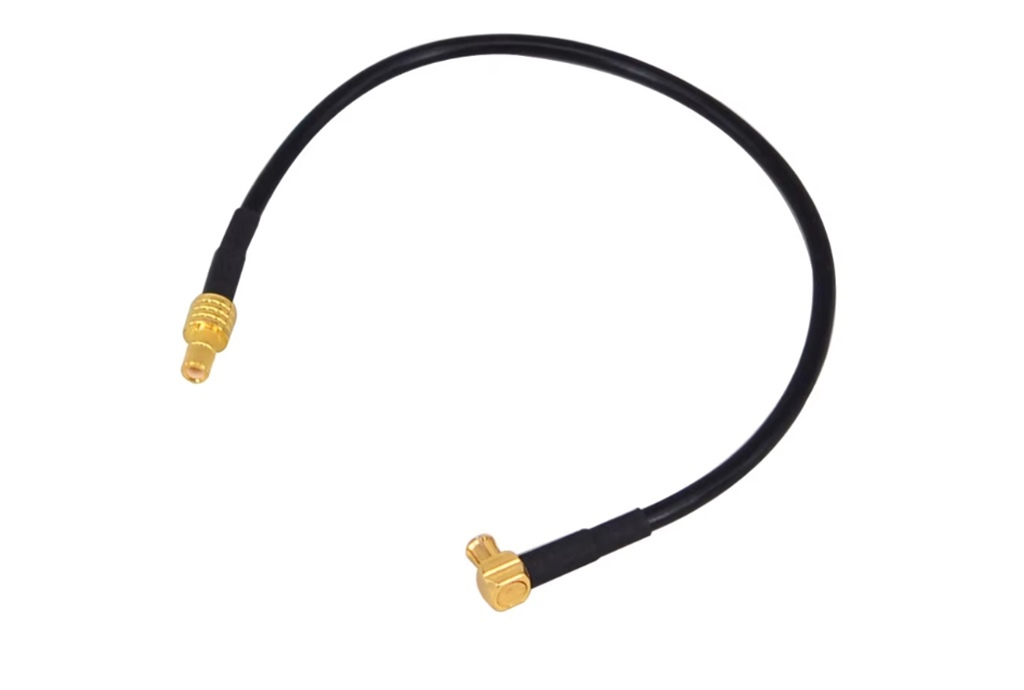 MCX-Stecker, rechtwinklig auf SMB-Stecker  RG174, 20 cm