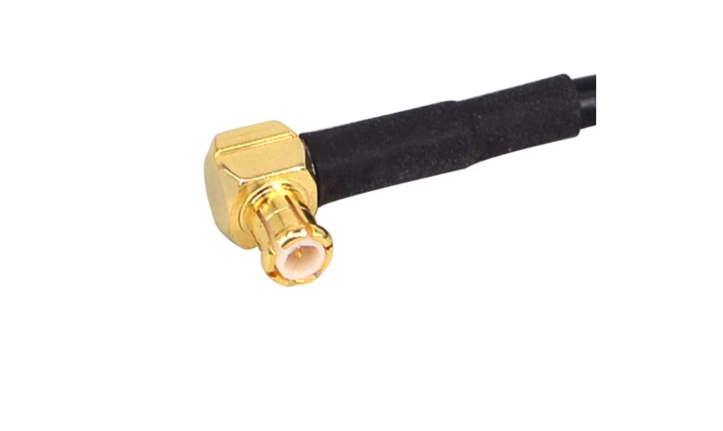 MCX-Stecker, rechtwinklig auf SMB-Stecker  RG174, 20 cm