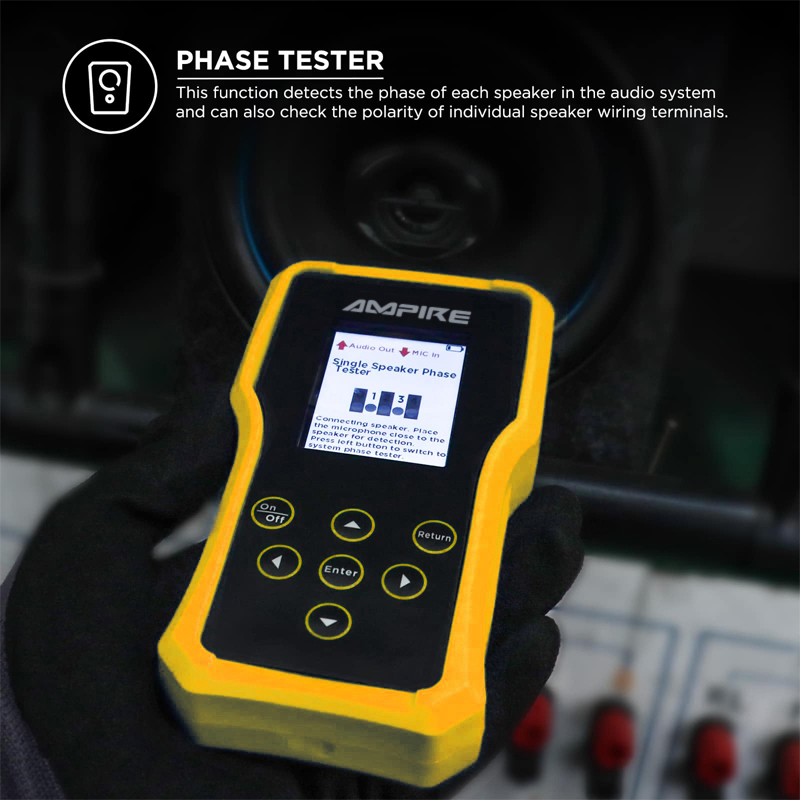 AMPIRE Multifunktions-Audiotestgerät für den Einbauprofi