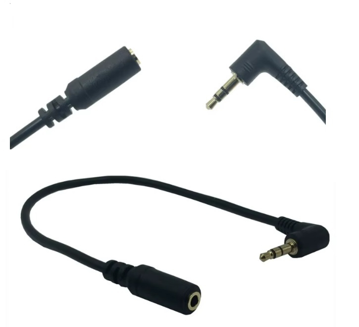 25 cm 90 Grad rechtwinkliges 3,5 mm Audio-Stereo-Verlängerungskabel