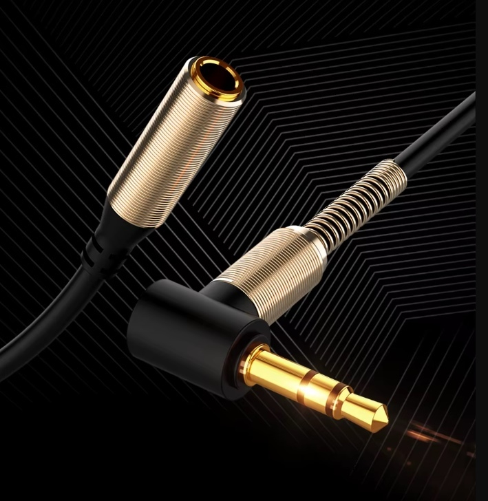 3,5 mm Klinke Audio-Stereo- 1 m 90 Grad rechtwinkliges