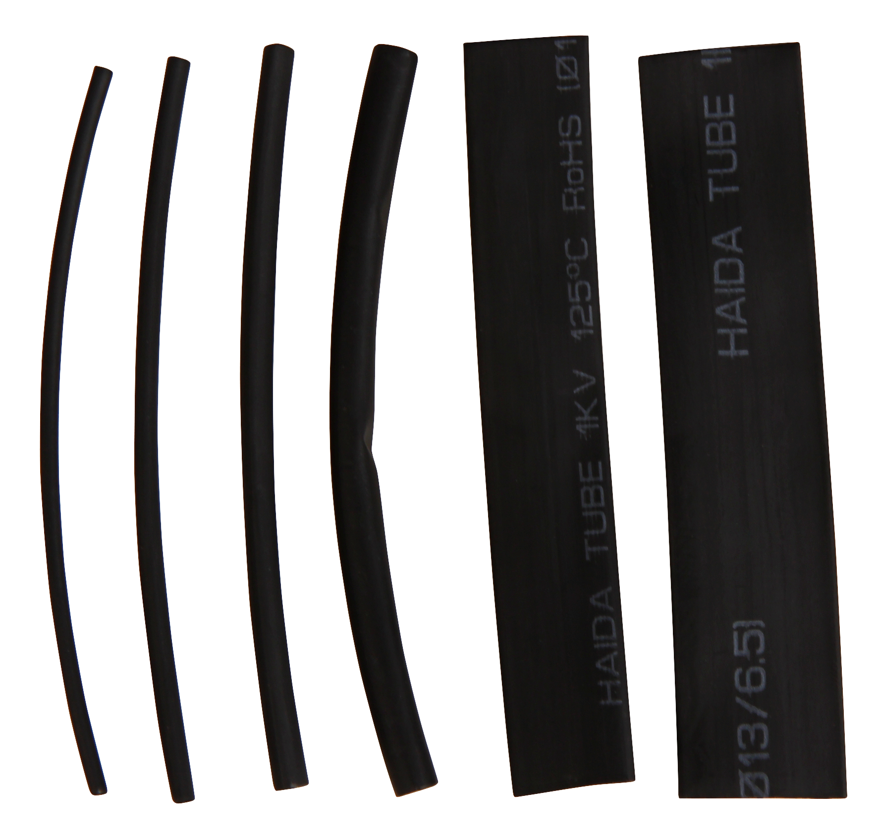 Schrumpfschlauch-Set, 100-teilig in Sortimentsbox, schwarz