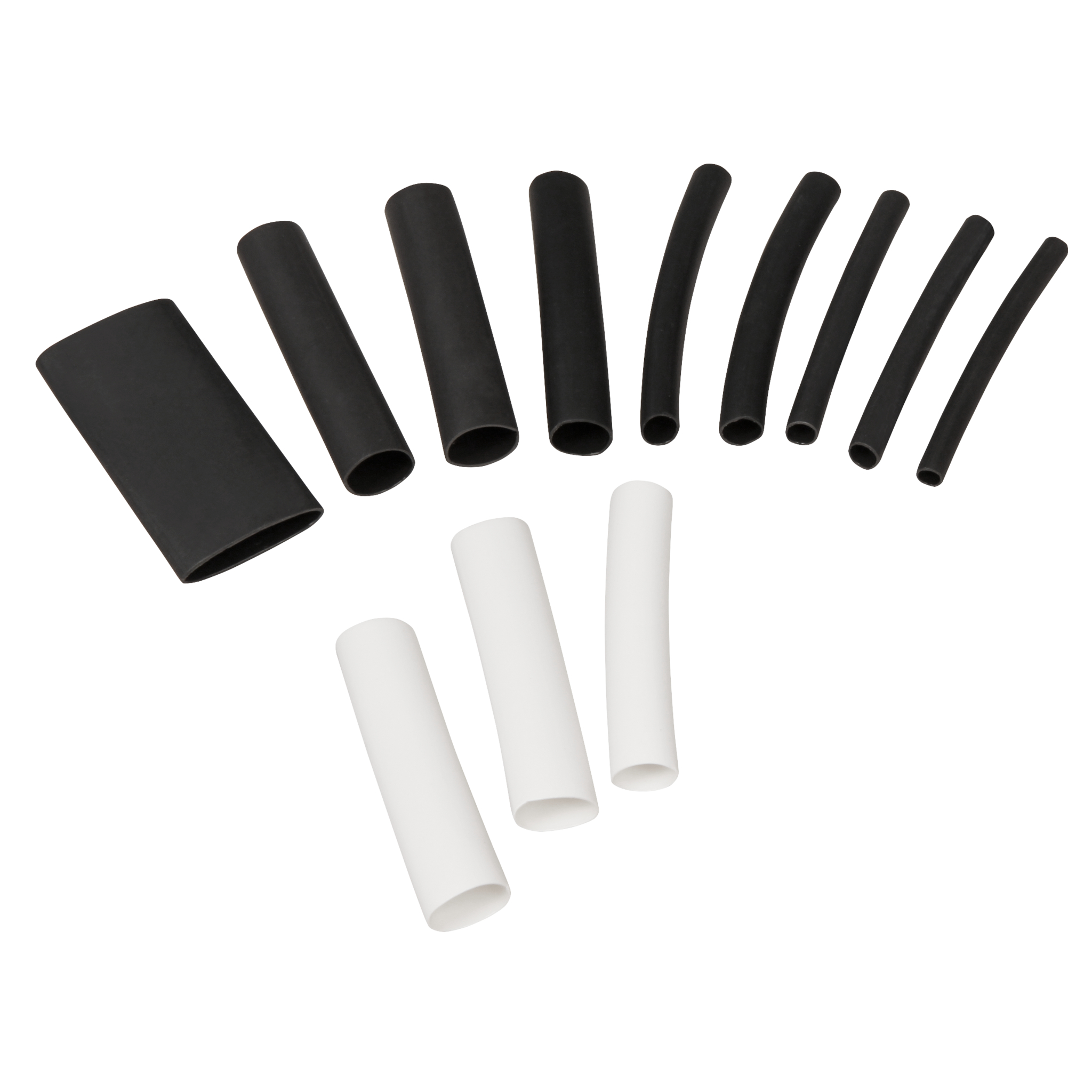 Schrumpfschlauch-Set McPower, 300-teilig in Sortimentsbox, klebend, schwarz/weiß