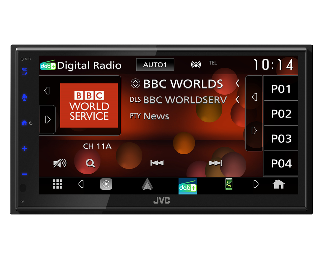 JVC KW-M695DBW 2-DIN Autoradio mit DAB+ / Wireless Apple CarPlay & Android Auto