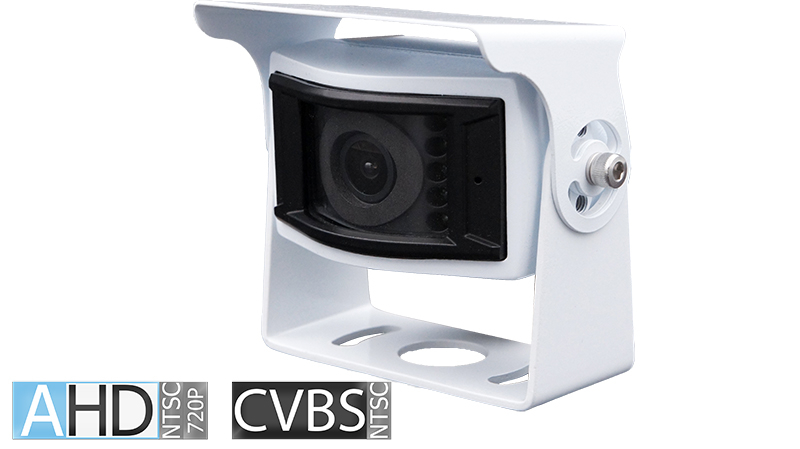 RFK AHD/CVBS NTSC 1/4 Zoll CMOS,130°,Aufbau,Mikro,IR,Weiß