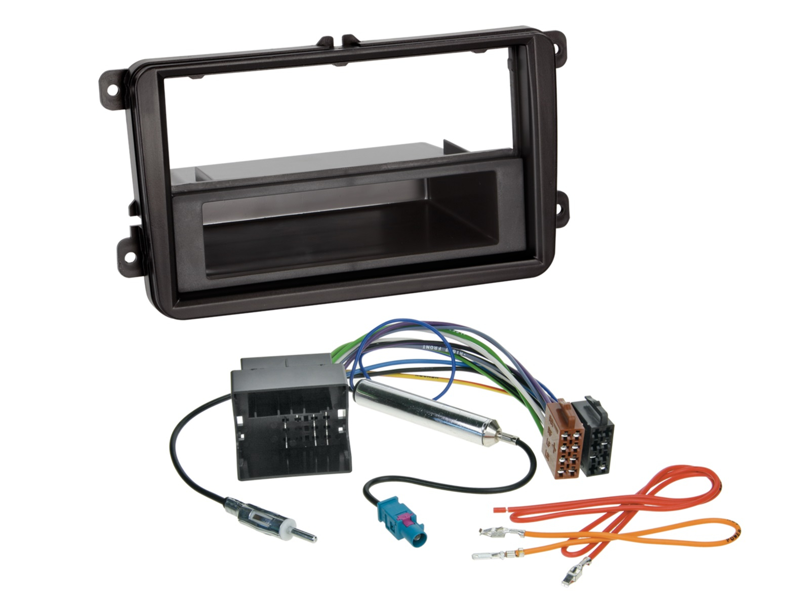 2-ISO Kit mit Fach Seat/Skoda/VW Fahrzeuge passiv/Antenne