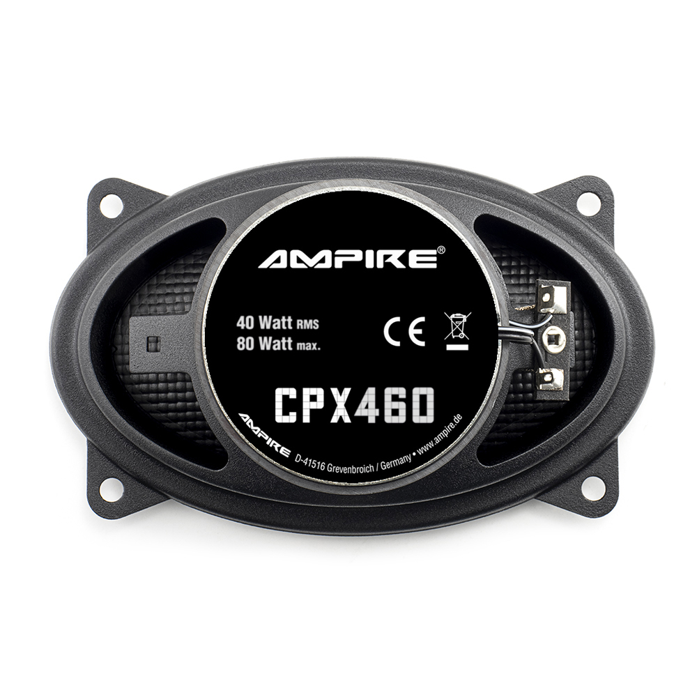 AMPIRE Koaxial-Lautsprecher 4x 6 mit 16mm Seidenkalotte, ohne Gitter (Paar)