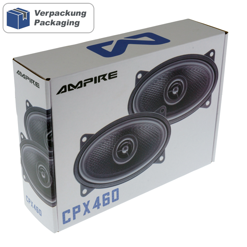 AMPIRE Koaxial-Lautsprecher 4x 6 mit 16mm Seidenkalotte, ohne Gitter (Paar)