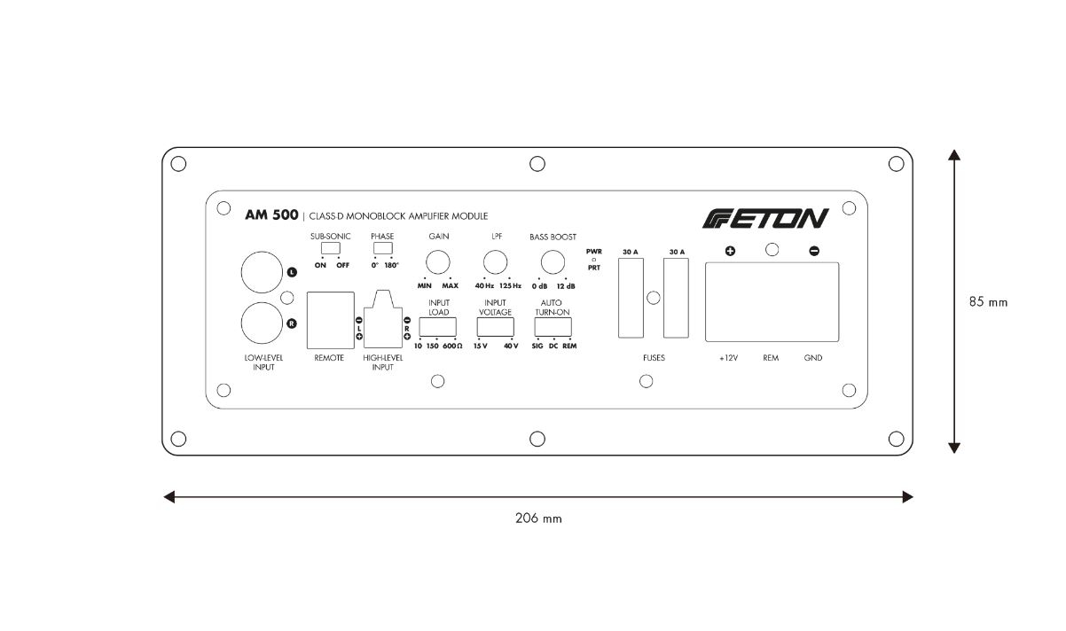 ETON AM 500 Mono-Amplifiermodul 1 x 500 W