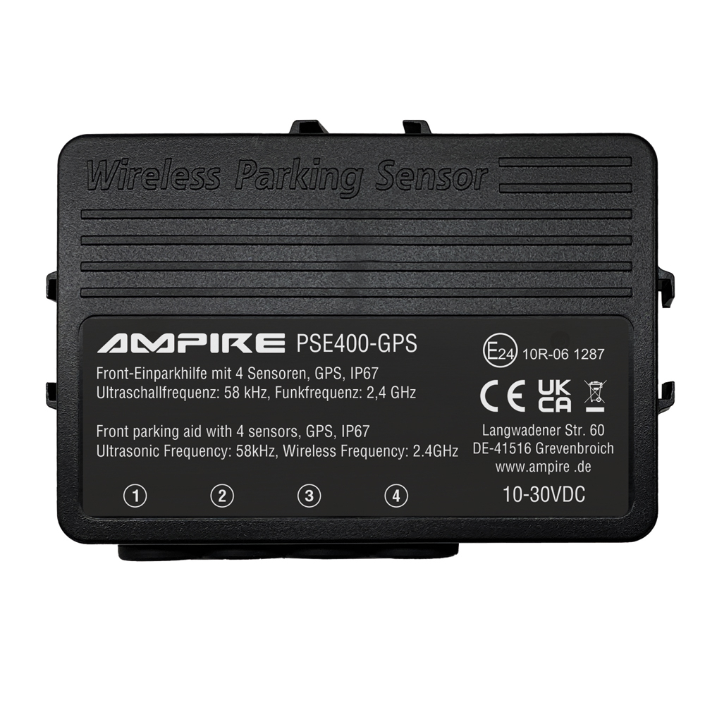 Einparkhilfe für Front-Stossfänger, GPS gesteuert, Schwarz matt, Einbau-Montage