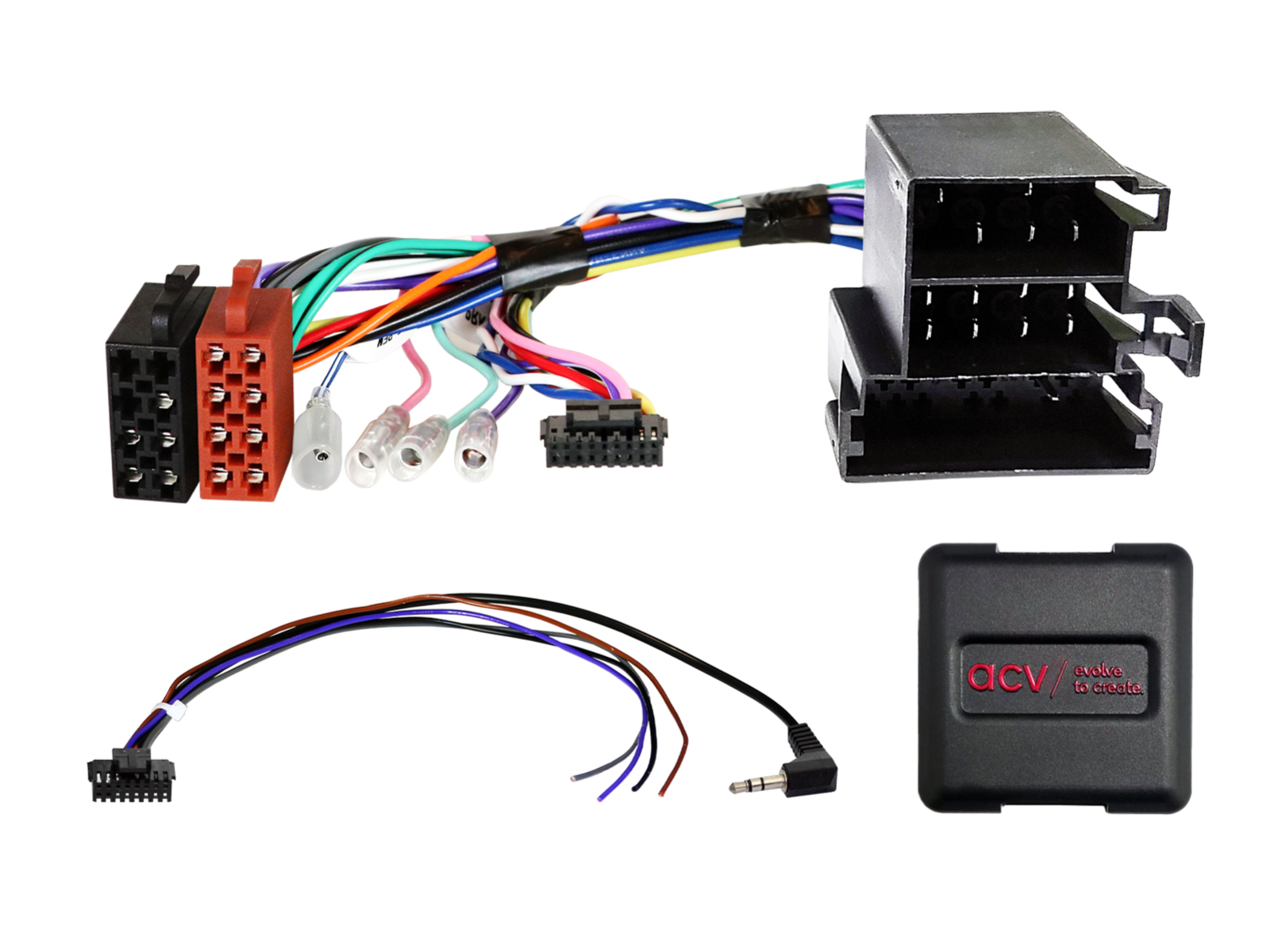 1-DIN Kit Fiat Grande Punto/Linea anthrazit LFB/Antenne