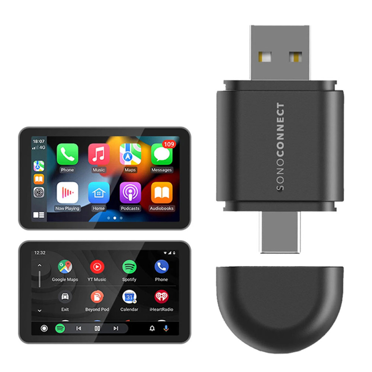 Kabelloser CarPlay- und Android Auto- Adapter