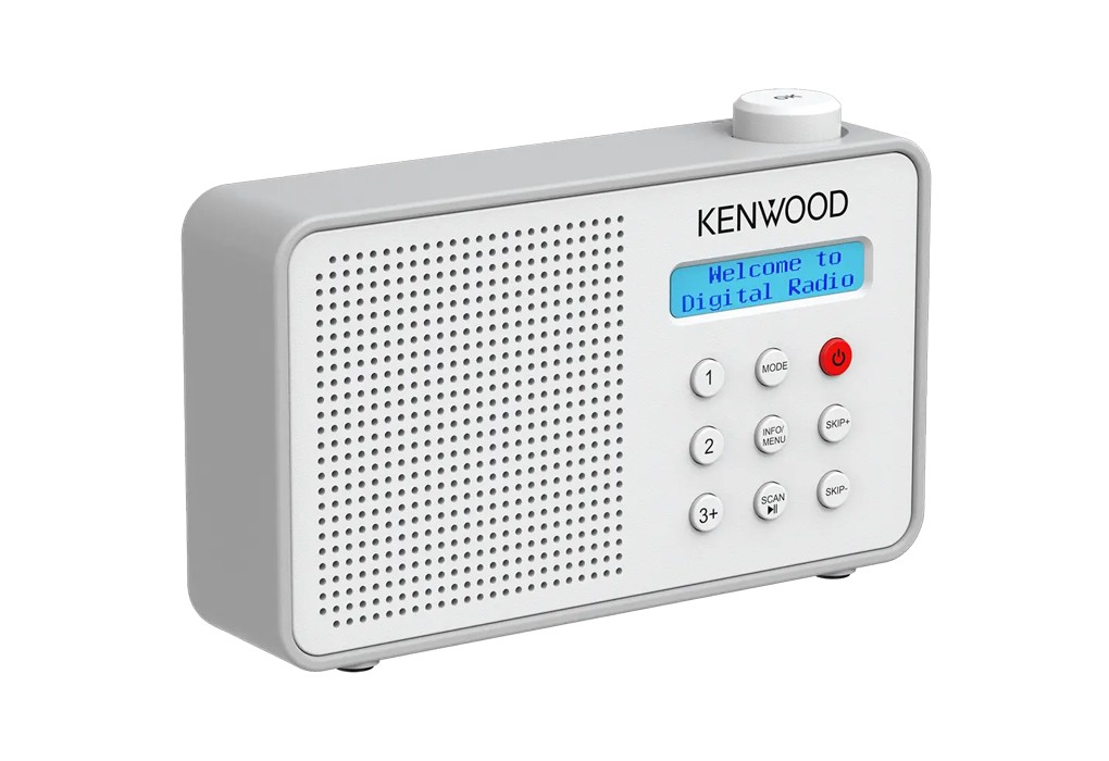 KENWOOD CR-M25DAB-W Tragbares DAB+ Radio mit ASA-Warnfunktion