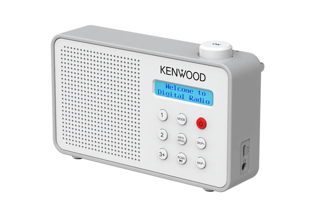 KENWOOD CR-M25DAB-W Tragbares DAB+ Radio mit ASA-Warnfunktion