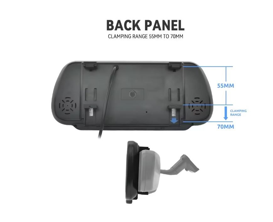 Rückspiegel + integriertem 7 Zoll AHD Monitor