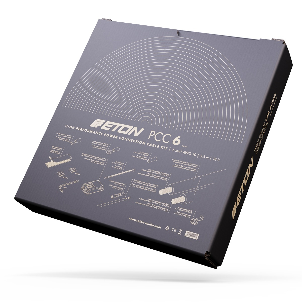 ETON PCC06  6 mm High Performance Stromanschluss-Kabelkit