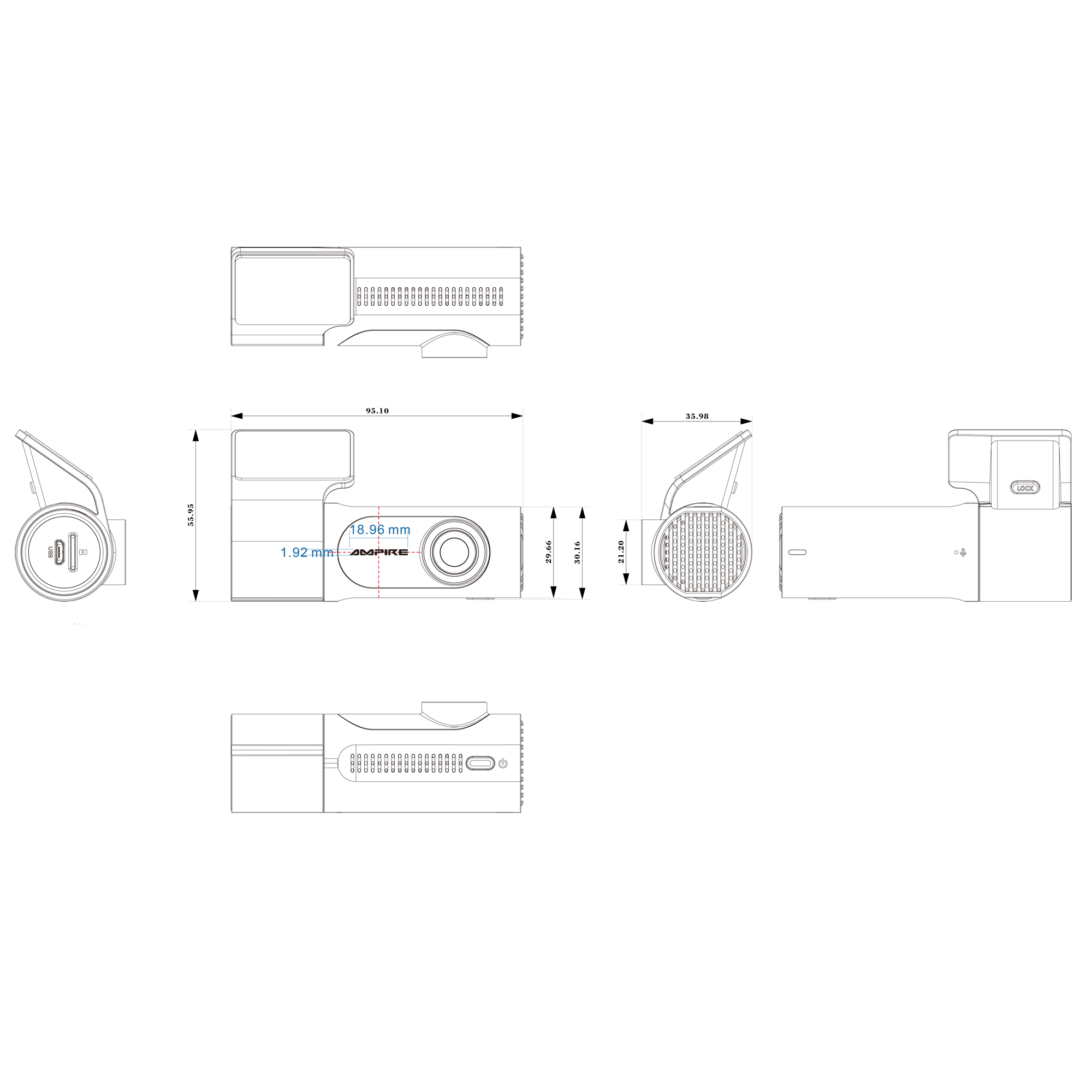 Dashcam in 1080p (Full-HD) Auflösung, WLAN