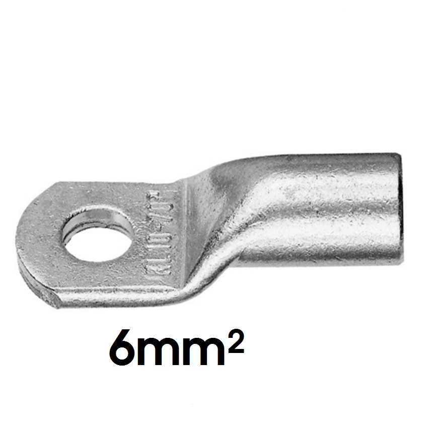 KLAUKE Rohrkabelschuh, 6mm², M6, 12mm breit 2 Stück