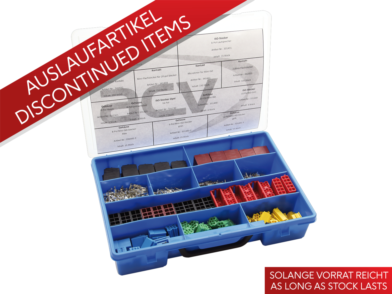 Werkstattsortiment ISO/Mini ISO Gehäuse/Kontakte