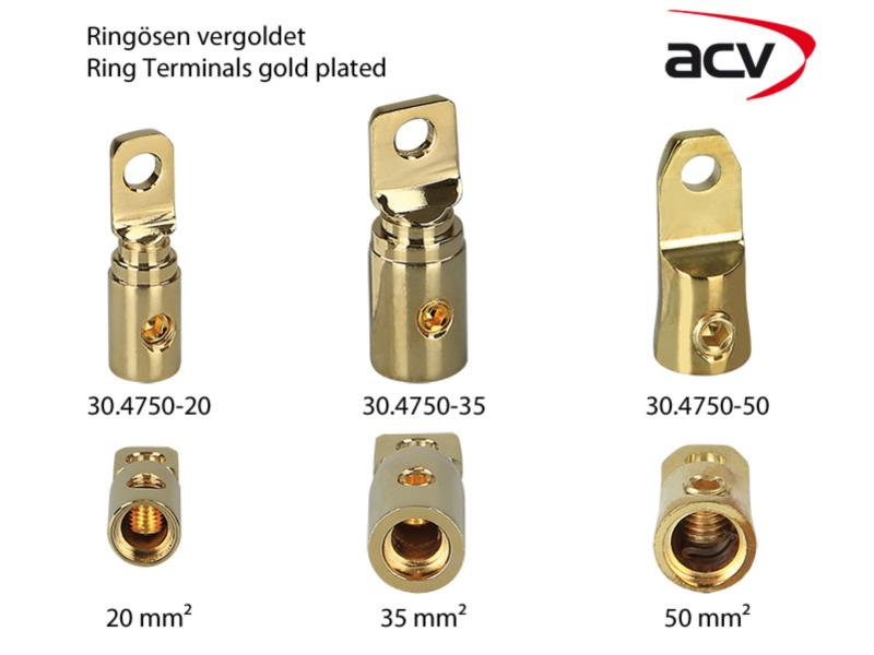 Ringöse vergoldet 35 mm² > 8,5 mm