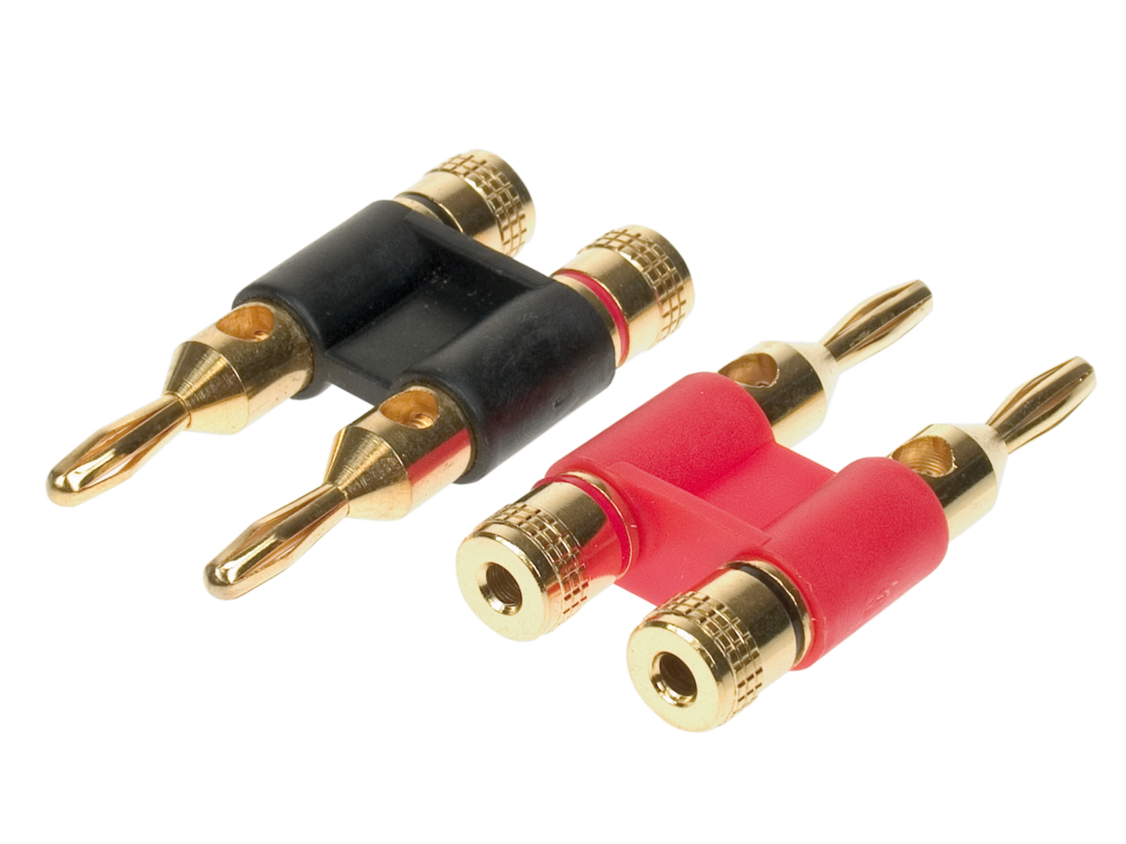 Bananenstecker 1 x rot/1 x schwarz 4 mm²-6mm² Doppelstecker