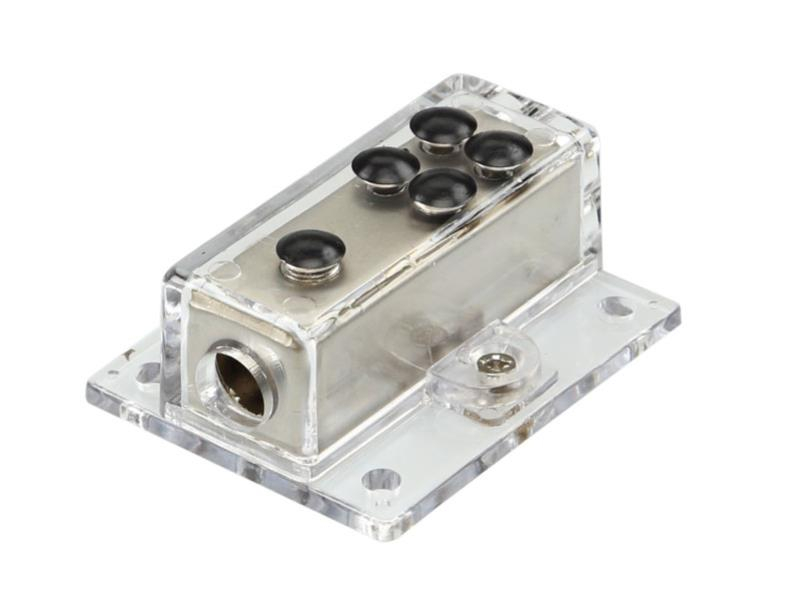 Verteilerblock (silber) 1 x 20 mm²  / 4 x 10 mm²